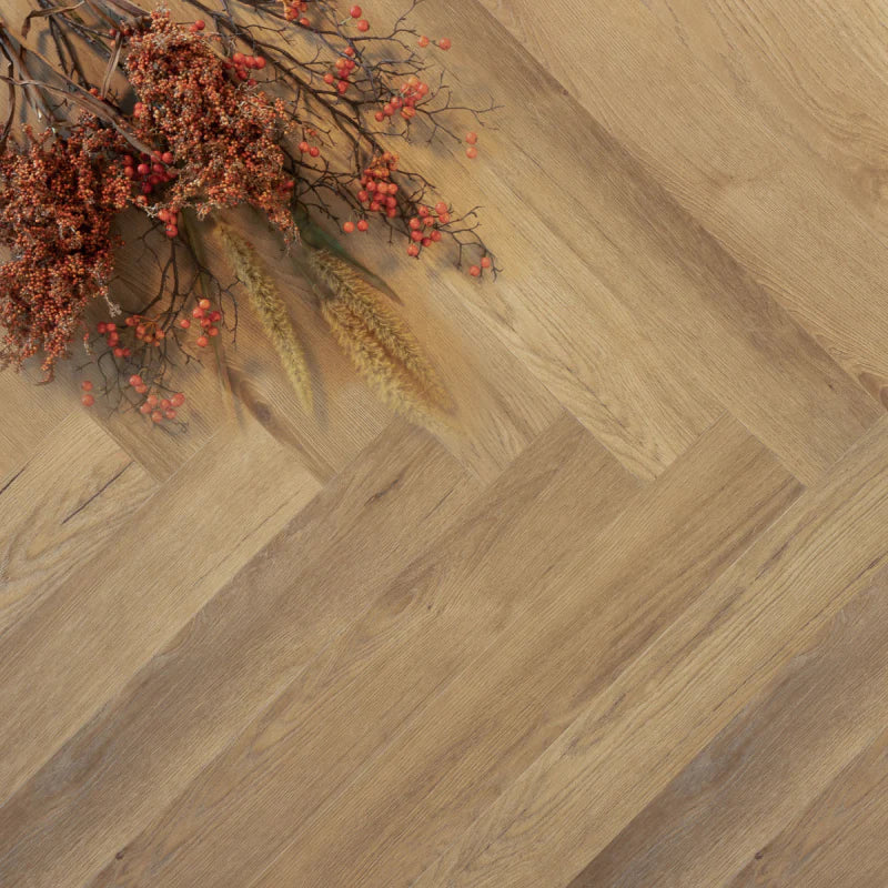 Ambitieus Trendy Gemberkoek Visgraat | Douwes Dekker | Click PVC Rigid per m2