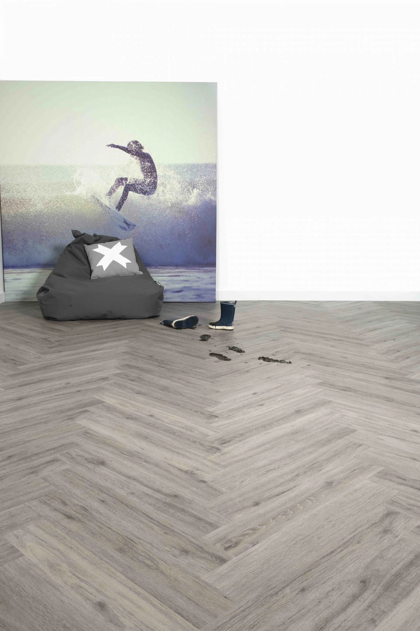 Ambitieus Trendy Visgraat Salmiak | Douwes Dekker | Dryback Plak PVC per m2