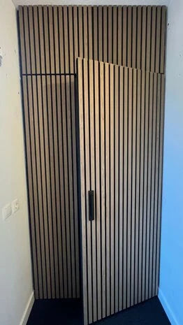 WALNOOT Eiken akoestische wand panelen 60x260 cm