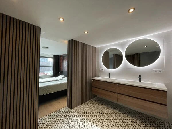 WALNOOT Eiken akoestische wand panelen 60x260 cm