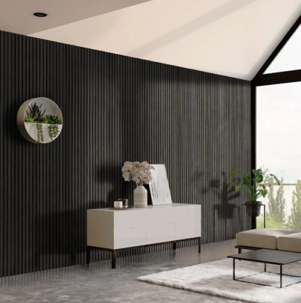 ZWART Eiken akoestische wand panel 60x260 cm