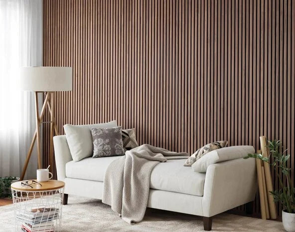 EXPLORE NORTH SEA Eiken akoestische wand panelen lattenwand met Vilt 52x260 cm