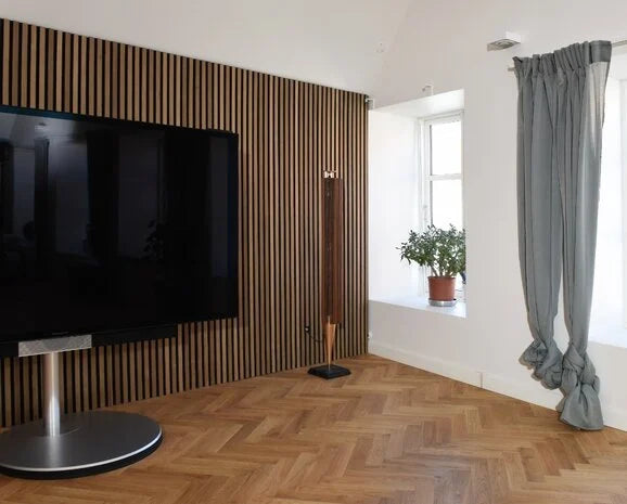EXPLORE OLIED EIKEN akoestische wand panelen lattenwand met Vilt 52x26