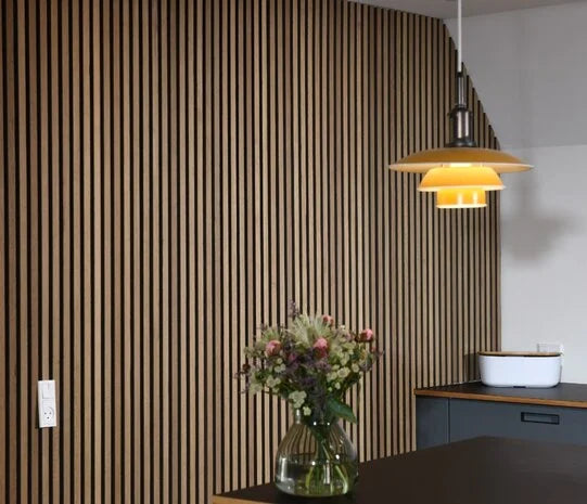 EXPLORE OLIED EIKEN akoestische wand panelen lattenwand met Vilt 52x26