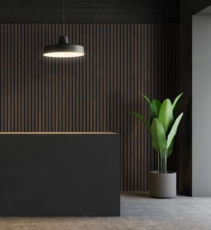 EXPLORE SMOKED oak akoestische wand panelen lattenwand met Vilt 52x260