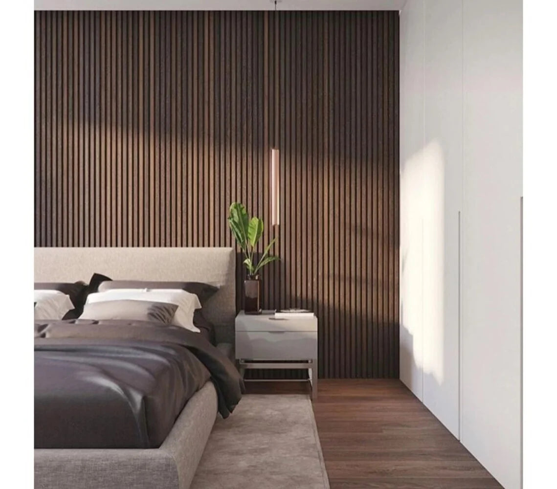GEROOKT Eiken akoestische wand panelen 60x280 cm