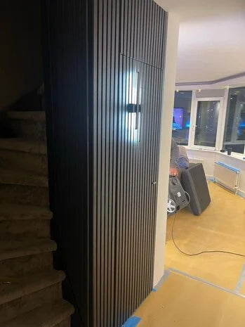 ZWART Eiken akoestische wand panelen 60x280 cm