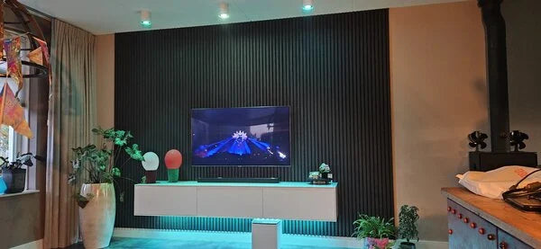 ZWART Eiken akoestische wand panelen 60x280 cm