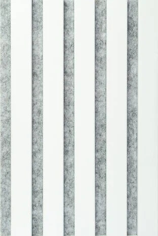 WIT Ral 9016 Lak + Grijs Vlies - AANKOOP PER 2 STUKS 279x60 cm