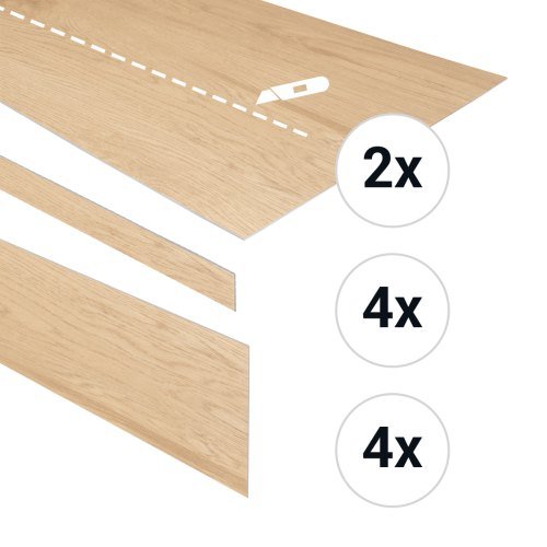 PVC traptreden set voor 4 treden Crystal