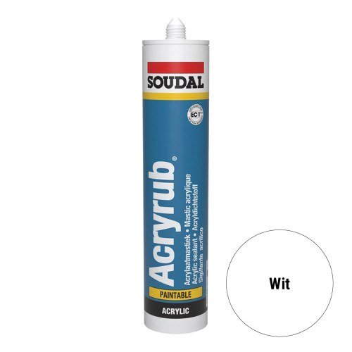 Soudal Acryrub Acrylaatkit Wit 310ml